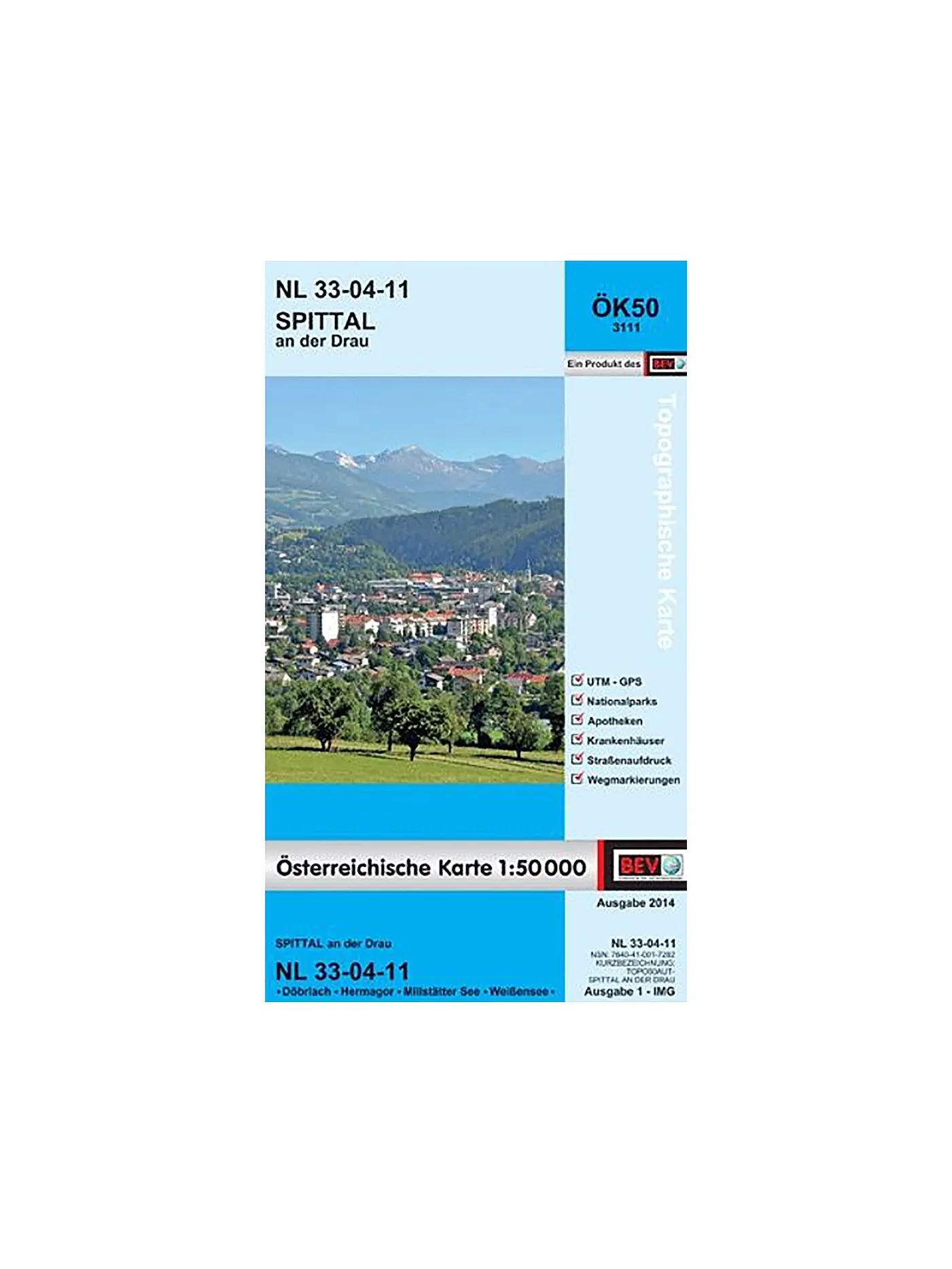 FREYTAG & BERNDT | BEV-Karte 3111, Spittal an der Drau 1:50.000 | 